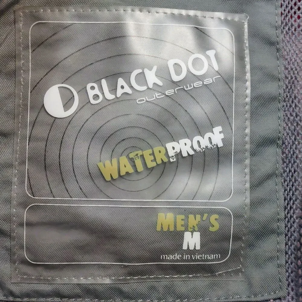 Black Dot Outerwear Men's Medium Waterproof Snowboard Full Zip Jacket Skiing